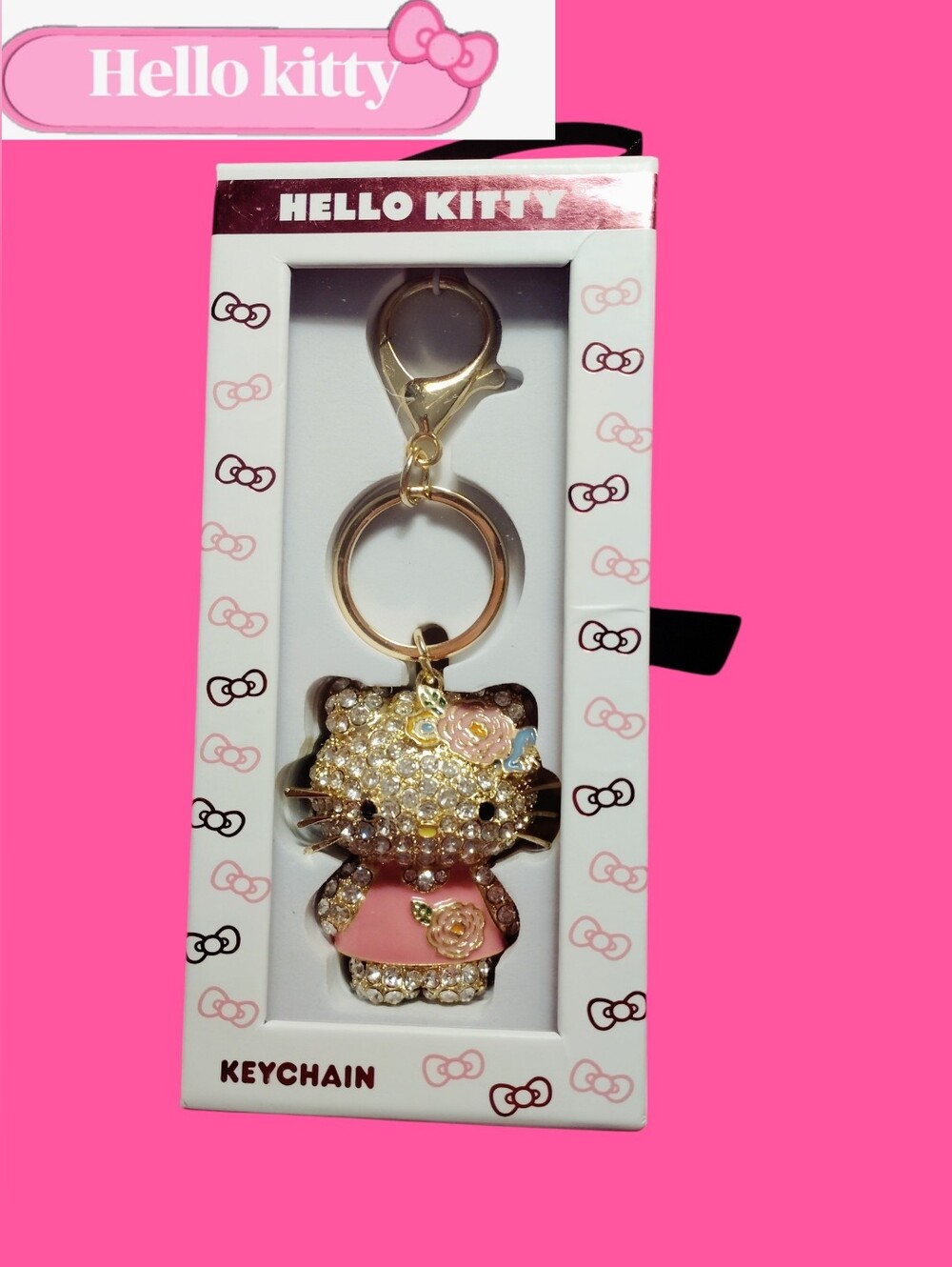 *🩷💎Sanrio **HELLO KITTY** Crystal Pavé Bag Charm Keychain🩷💎